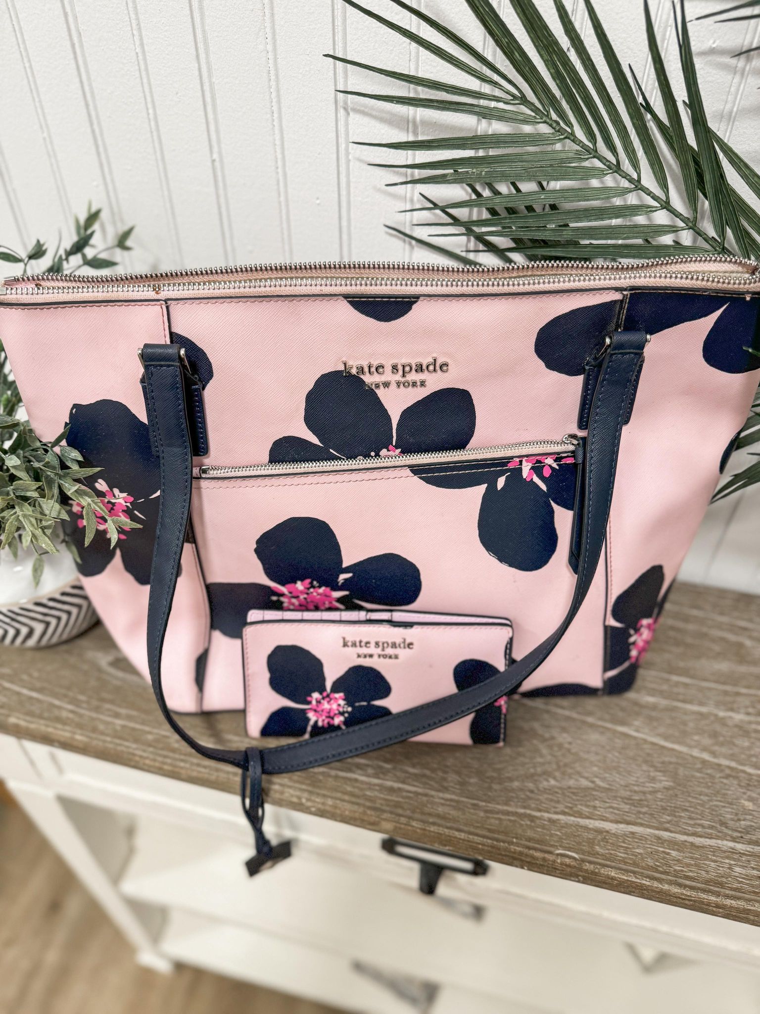 Kate spade pink floral purse sale